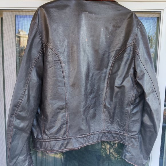 Vintage leather motorcycle jacket - Picture 2 of 3